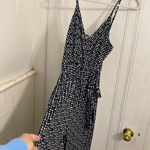 Kaileigh Navy and White Maxi Dress